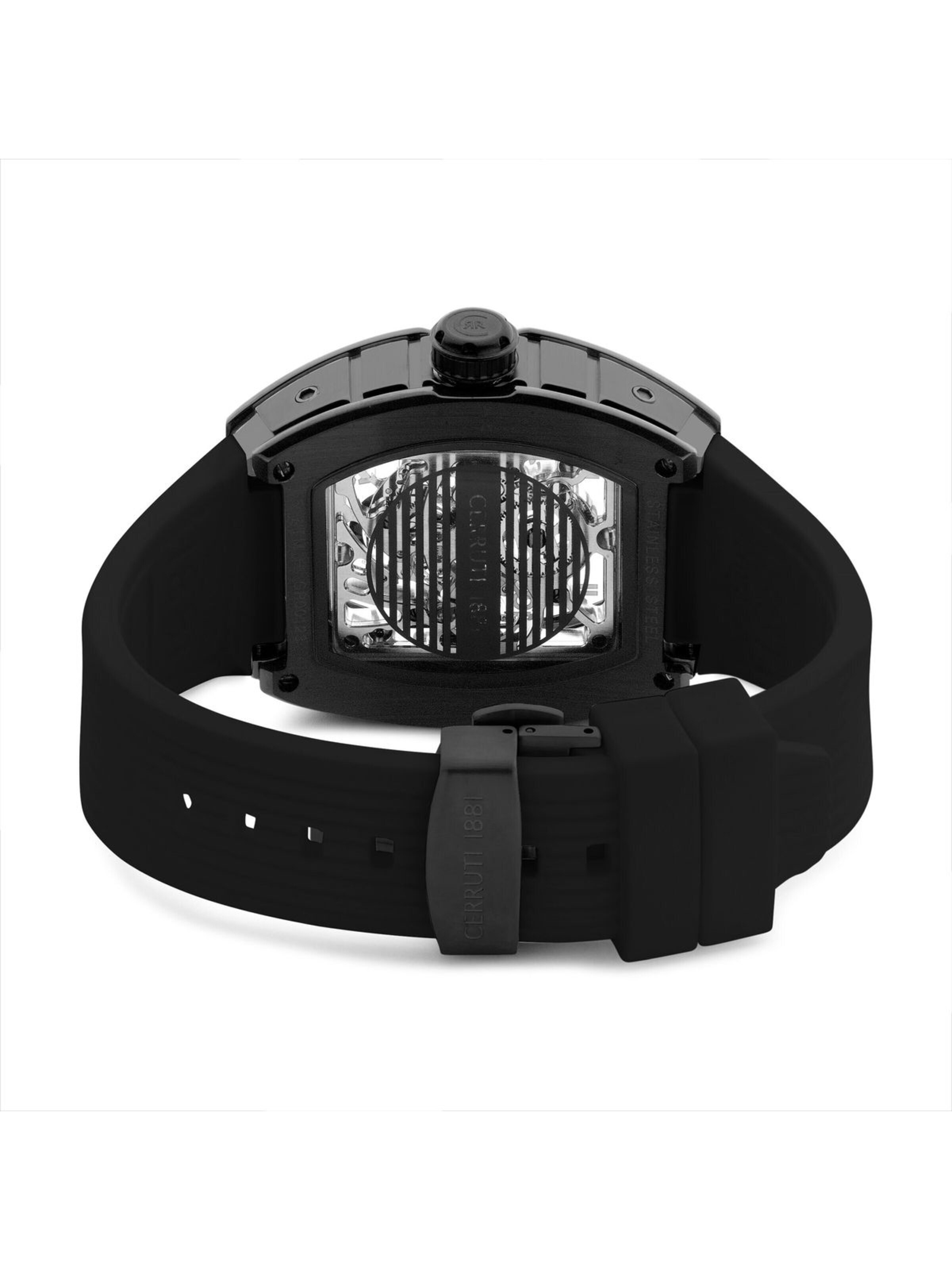 CERRUTI 1881 Analoguhr 'Automatic watch OVARO'‌‌‌‌‌‌ in Schwarz