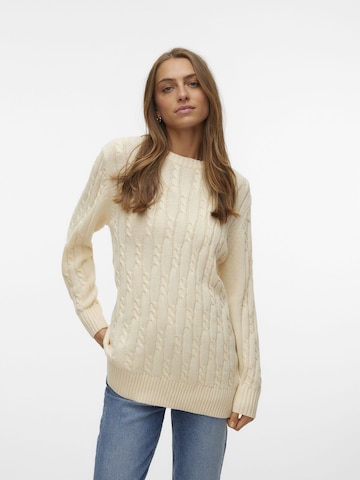 VERO MODA Sweater 'MATHILDE' in Beige: front