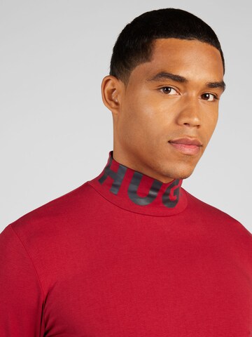 HUGO - Camisa 'Dardini' em vermelho