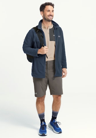 JACK WOLFSKIN Athletic Fleece Jacket in Blue