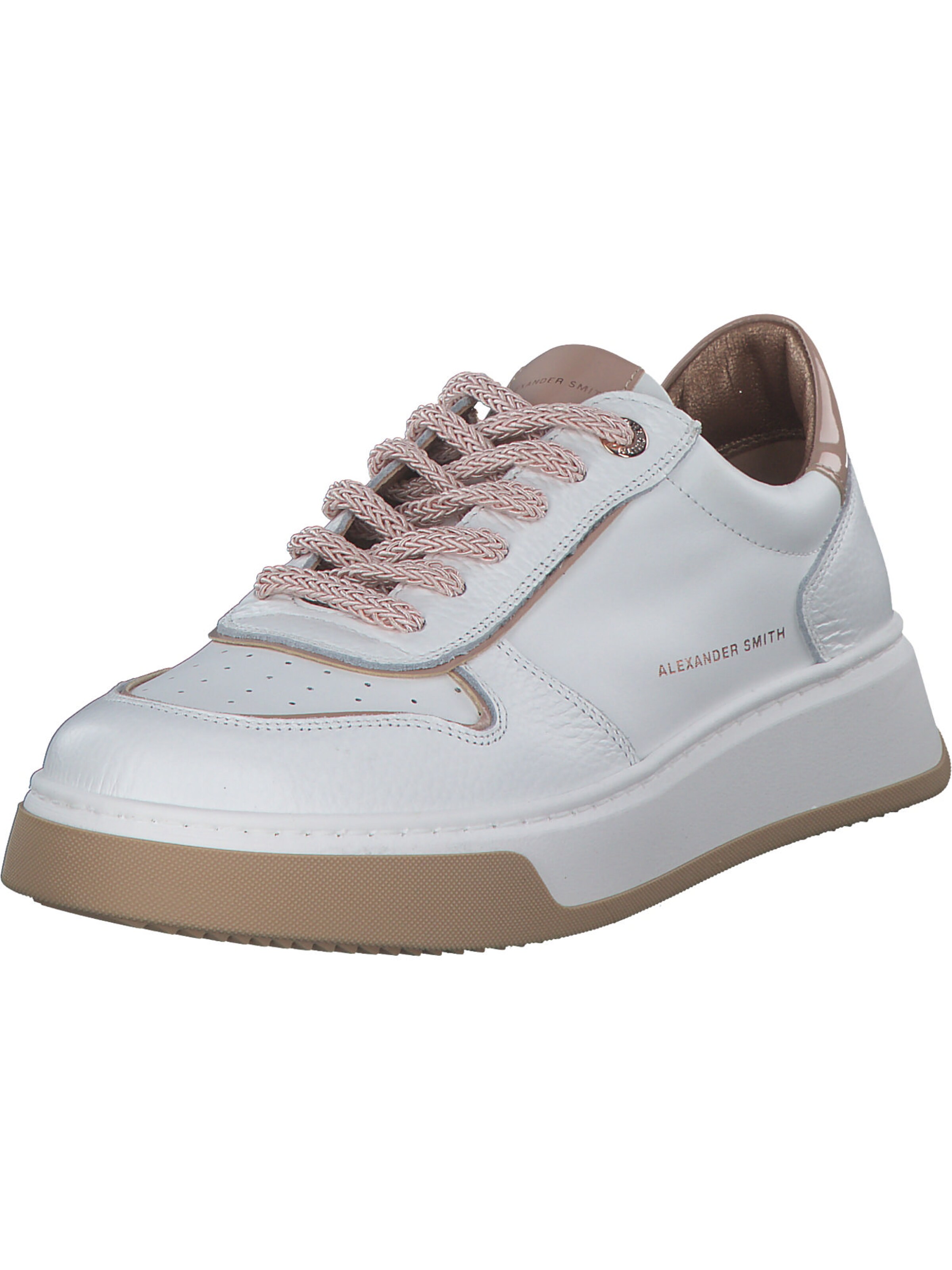 Alexander Smith Platform trainers in White: front