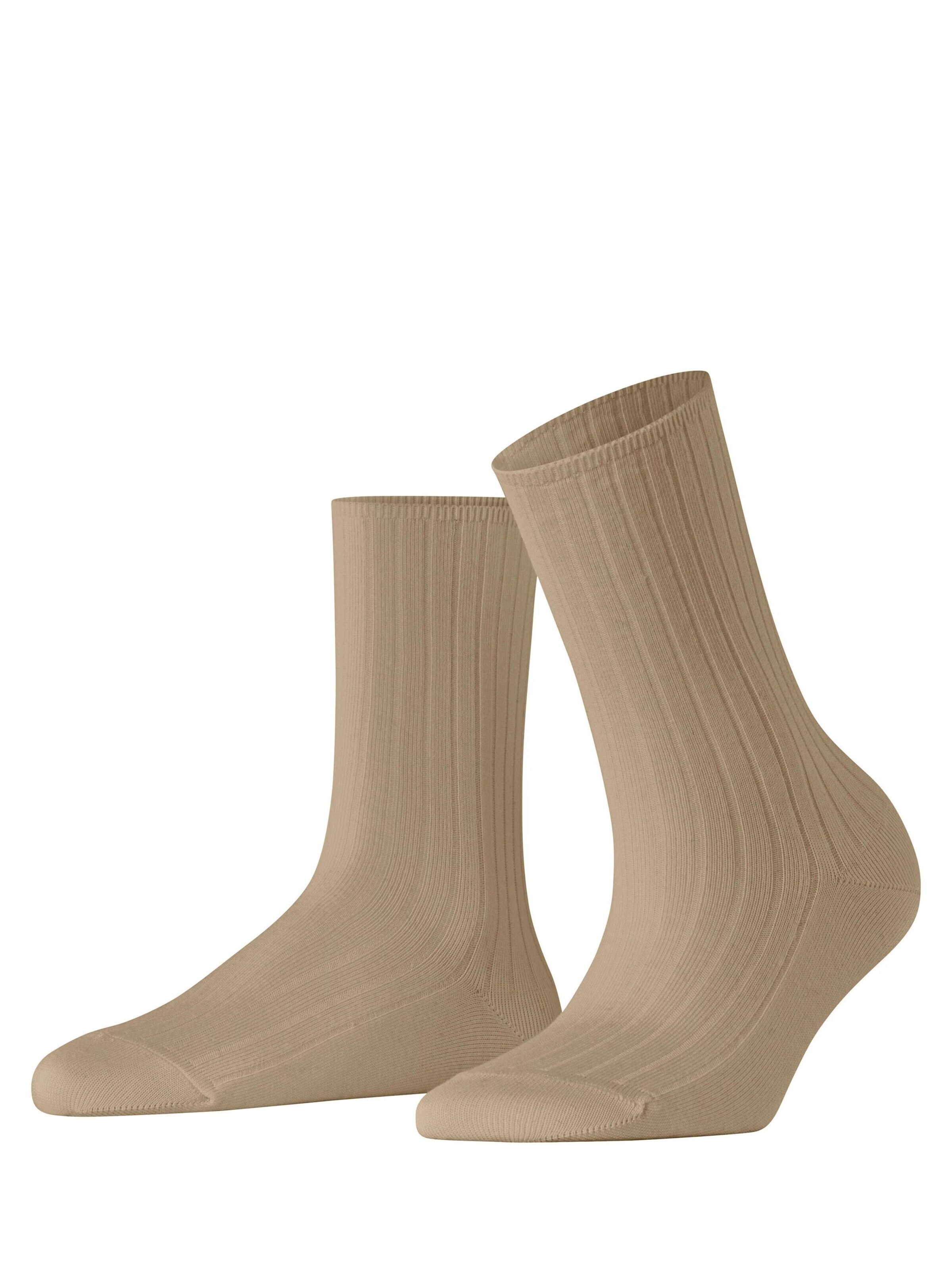FALKE Socken 'Cotton Rib'‌‌ in Beige: Vorderseite