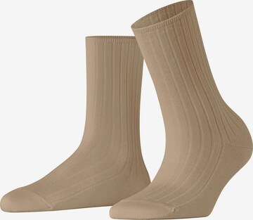 FALKE Socken 'Cotton Rib' in Beige: Vorderseite