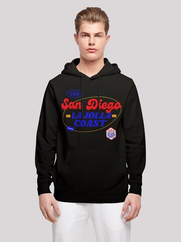 F4NT4STIC Sweatshirt 'San Diego' in Zwart: voorkant