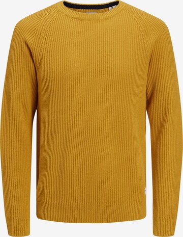 JACK & JONES Sweater 'Pannel' in Yellow: front