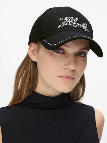 Cappello da baseball di Karl Lagerfeld in nero: frontale