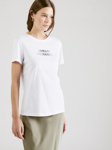 T-shirt ARMANI EXCHANGE en blanc : devant