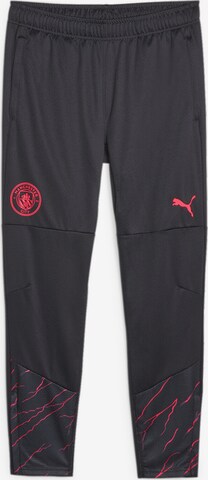 Effilé Pantalon de sport 'Manchester City' PUMA en noir : devant