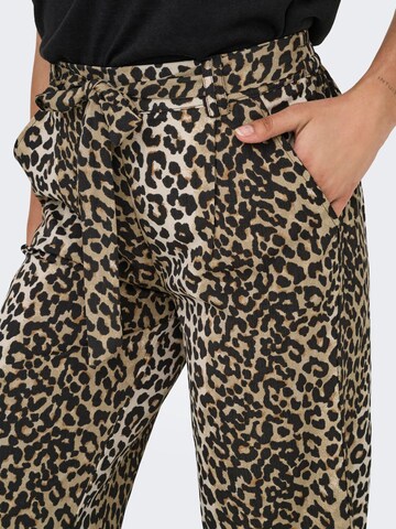 ONLY Wide leg Pleat-front trousers 'ONLNova' in Brown