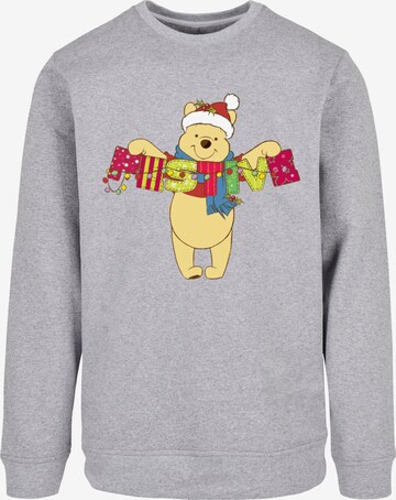 Sweat-shirt 'Winnie The Pooh - Festive' ABSOLUTE CULT en gris : devant