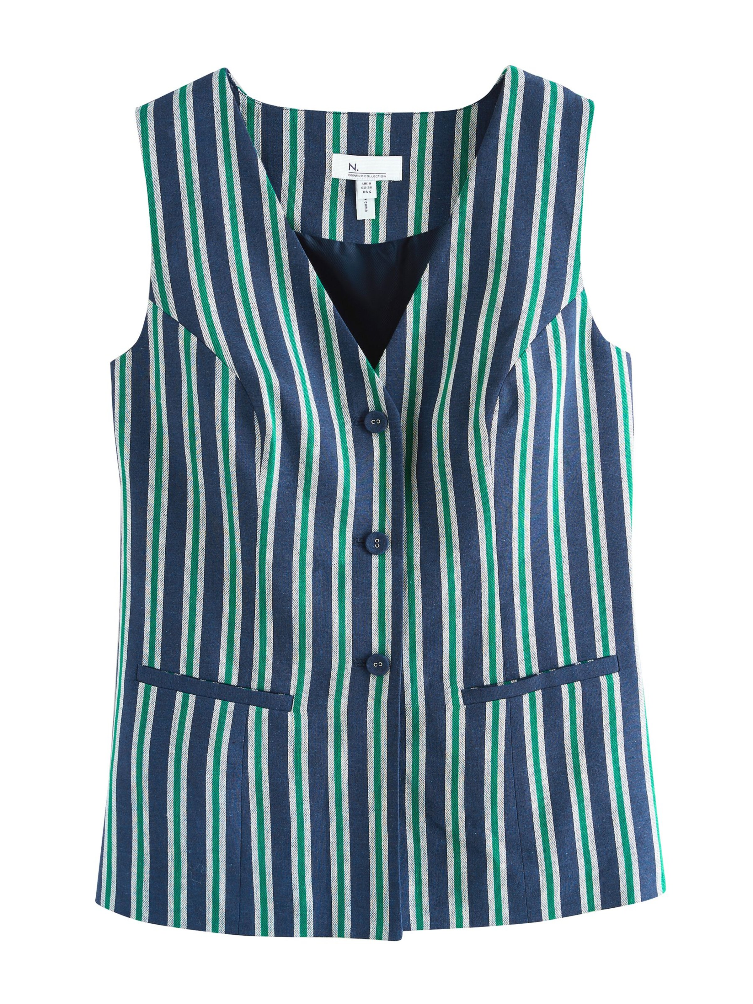 Next Suit Vest 'N. Premium' in 34 in Navy / Green / White, Item view