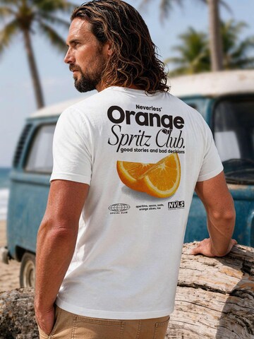Neverless Shirt 'Orange Spritz' in White