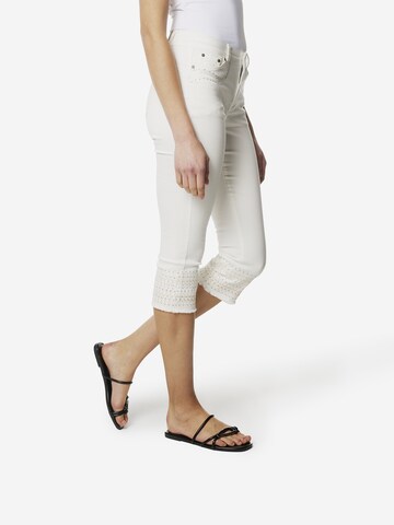 KOROSHI Úzky strih Džínsy - Biela