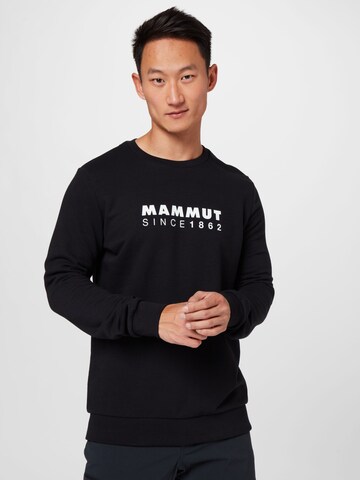 MAMMUT Tapered Sportsweatshirt in Schwarz: predná strana