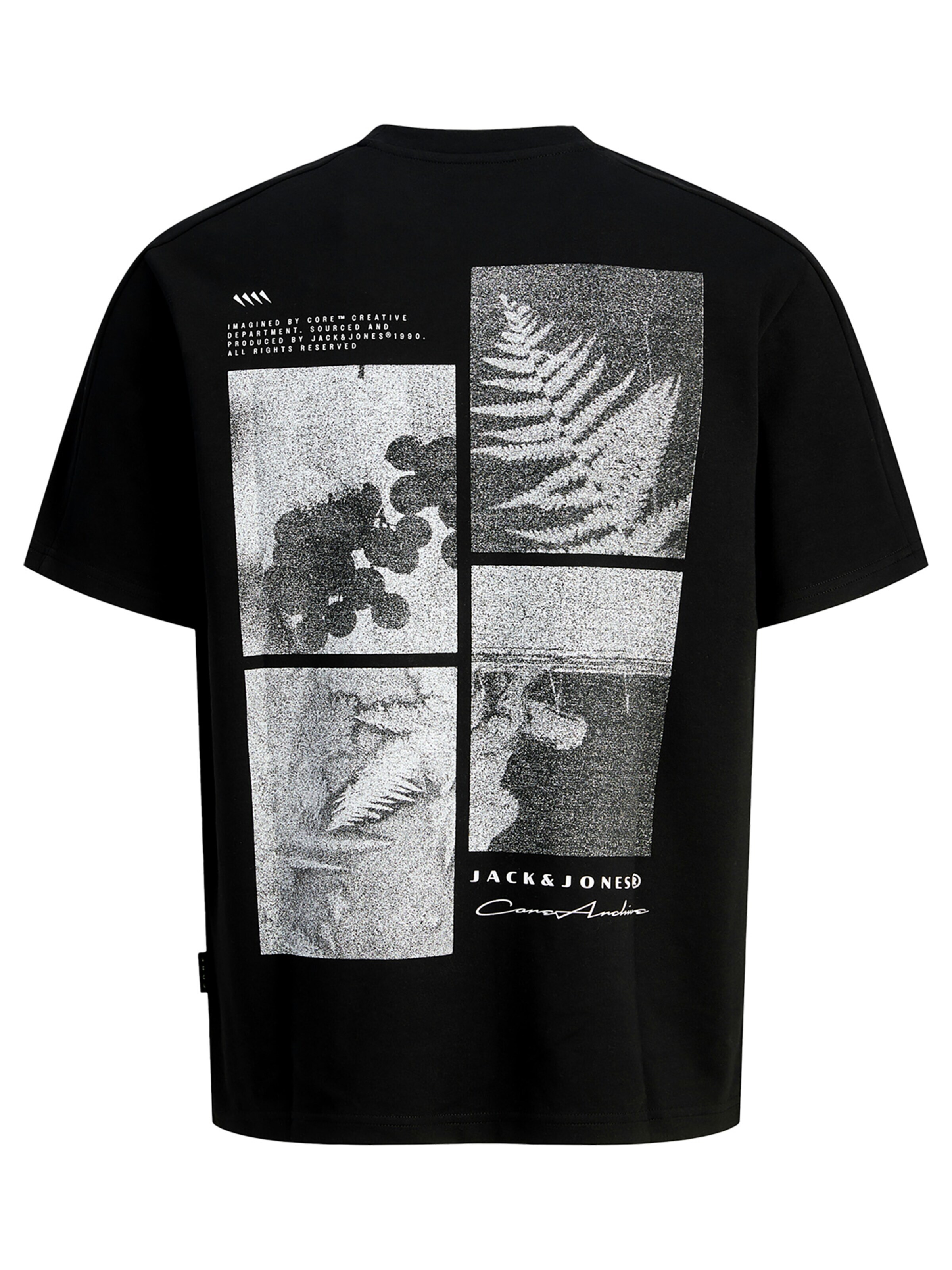JACK & JONES Shirt 'Point Back Imagery'‌‌‌‌‌ in Schwarz