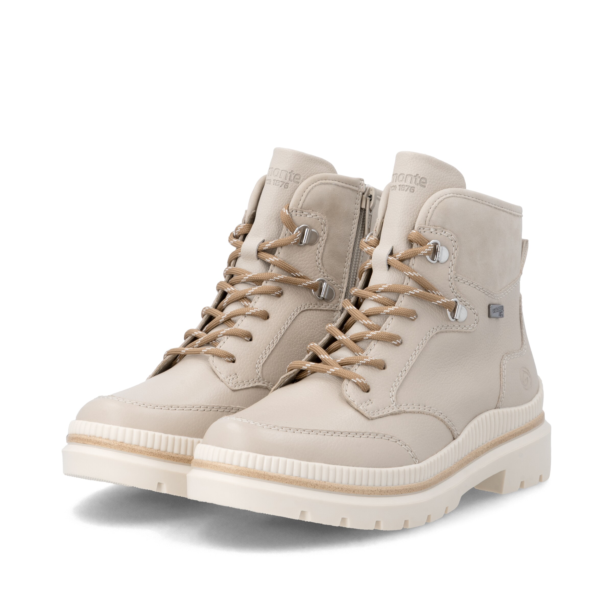 REMONTE Schnürstiefelette in Beige