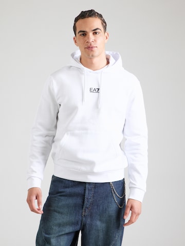 EA7 Emporio Armani Sweatshirt in White: front