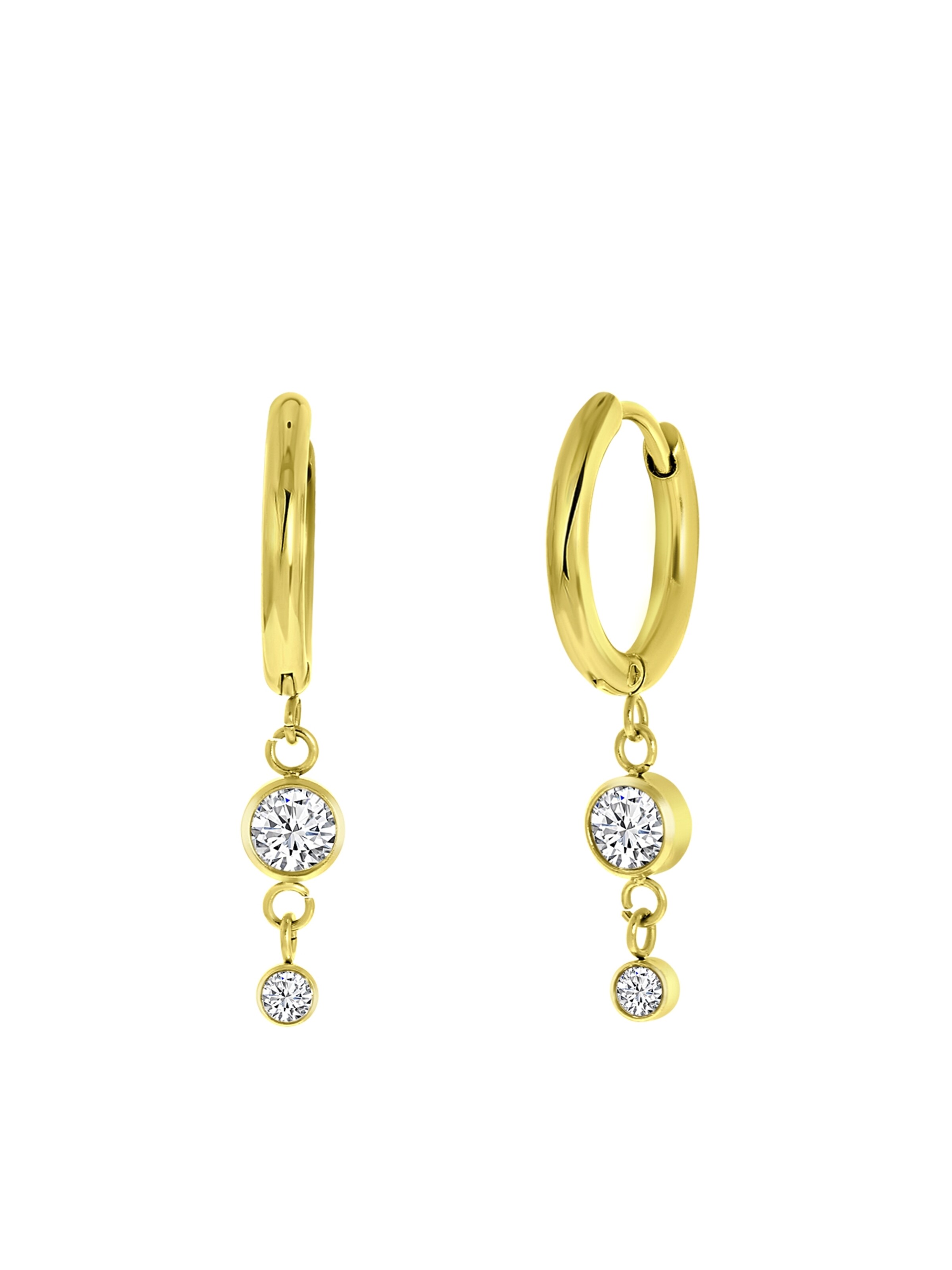 Lucardi Oorbellen 'Ziva' in Goud: voorkant