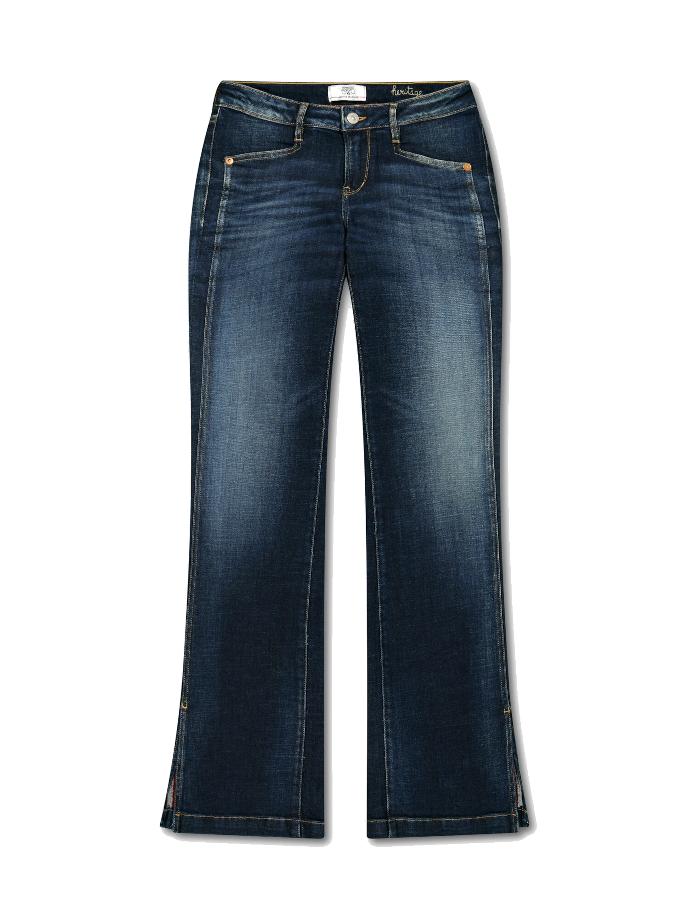 Le Temps Des Cerises Flared Jeans in Blauw: voorkant