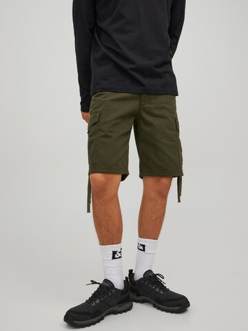 Regular Pantalon cargo 'Marley' JACK & JONES en vert : devant