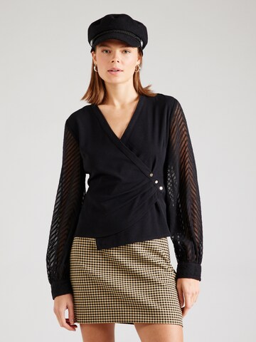 ABOUT YOU Bluza 'Shannon' | črna barva: sprednja stran