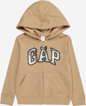 Veste de survêtement GAP en marron : devant