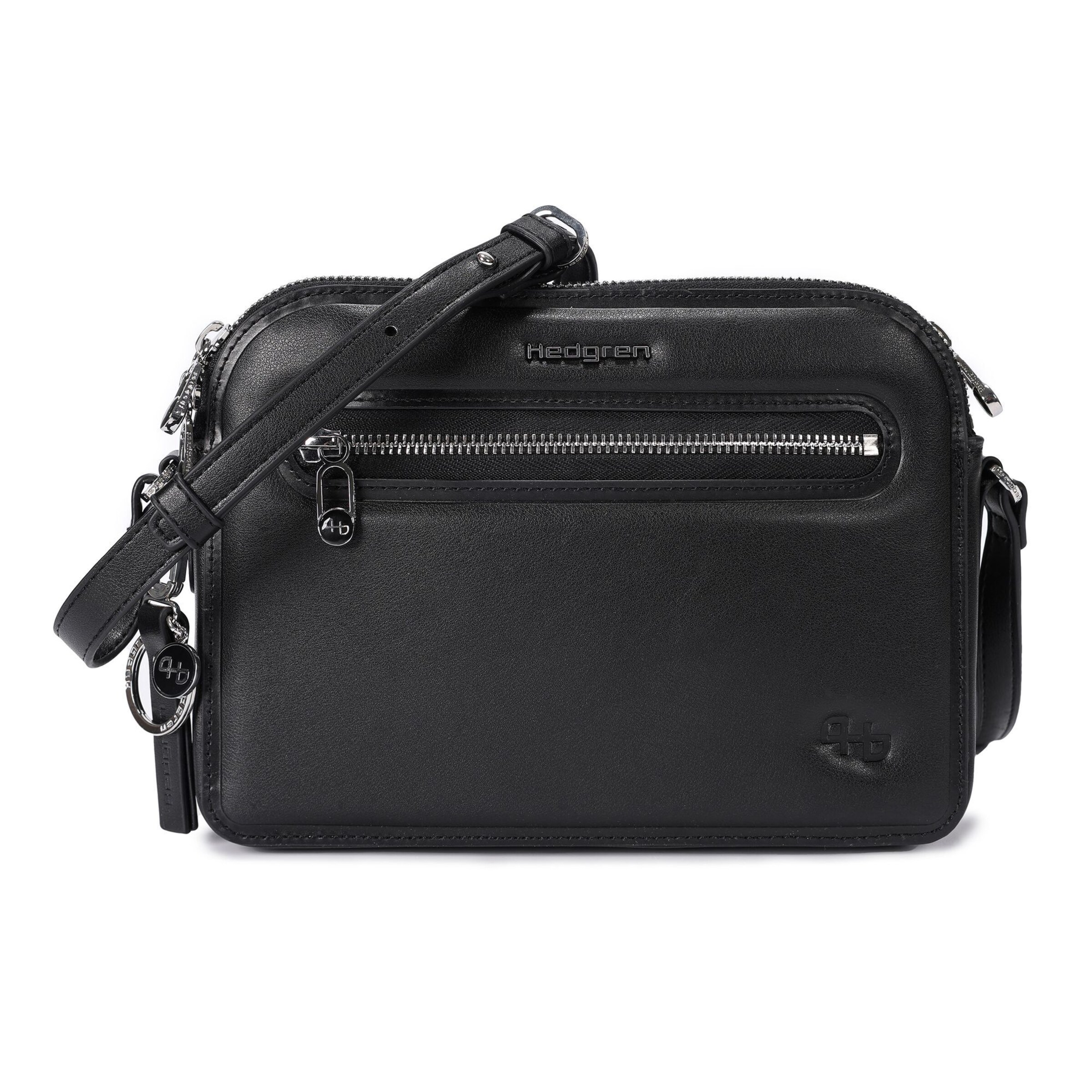 Hedgren Umhängetasche 'Fika Doppio' in Schwarz: Vorderseite