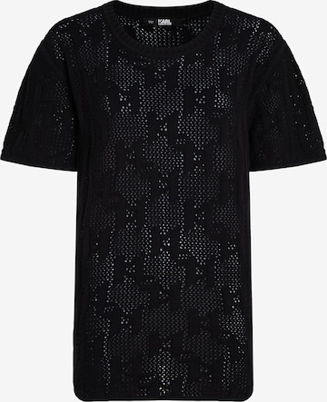 juoda Karl Lagerfeld Megztinis: priekis