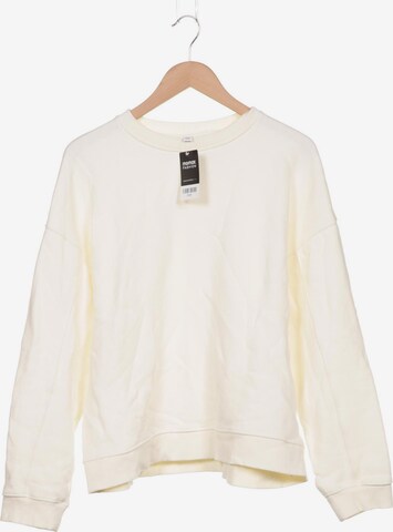 TOPSHOP Sweatshirt & Zip-Up Hoodie in S in White: front