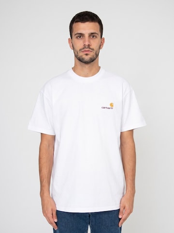 Carhartt WIP Shirt 'S/S AMERICAN SCRIPT T-SHIRT WHITE' in Wit