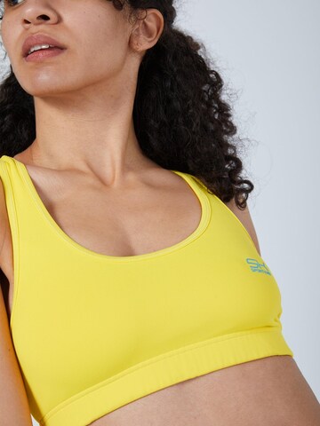 SPORTKIND Bustier Sport bh 'Wide Straps' in Geel