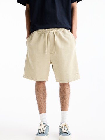 Pull&Bear Loosefit Shorts in Beige: predná strana