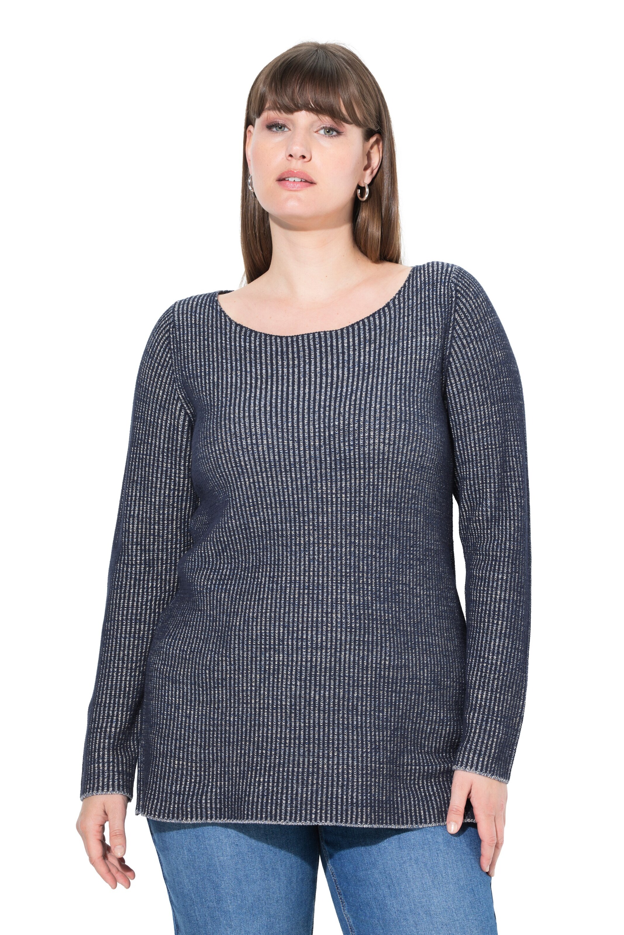 Pull-over Ulla Popken en bleu : devant