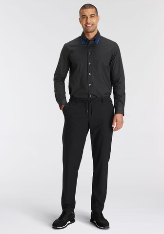 BRUNO BANANI Regular Fit Businesshemd in Schwarz