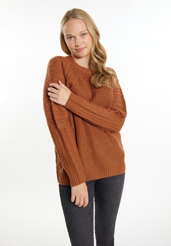 Pull-over 'Blonda' MYMO en marron : devant