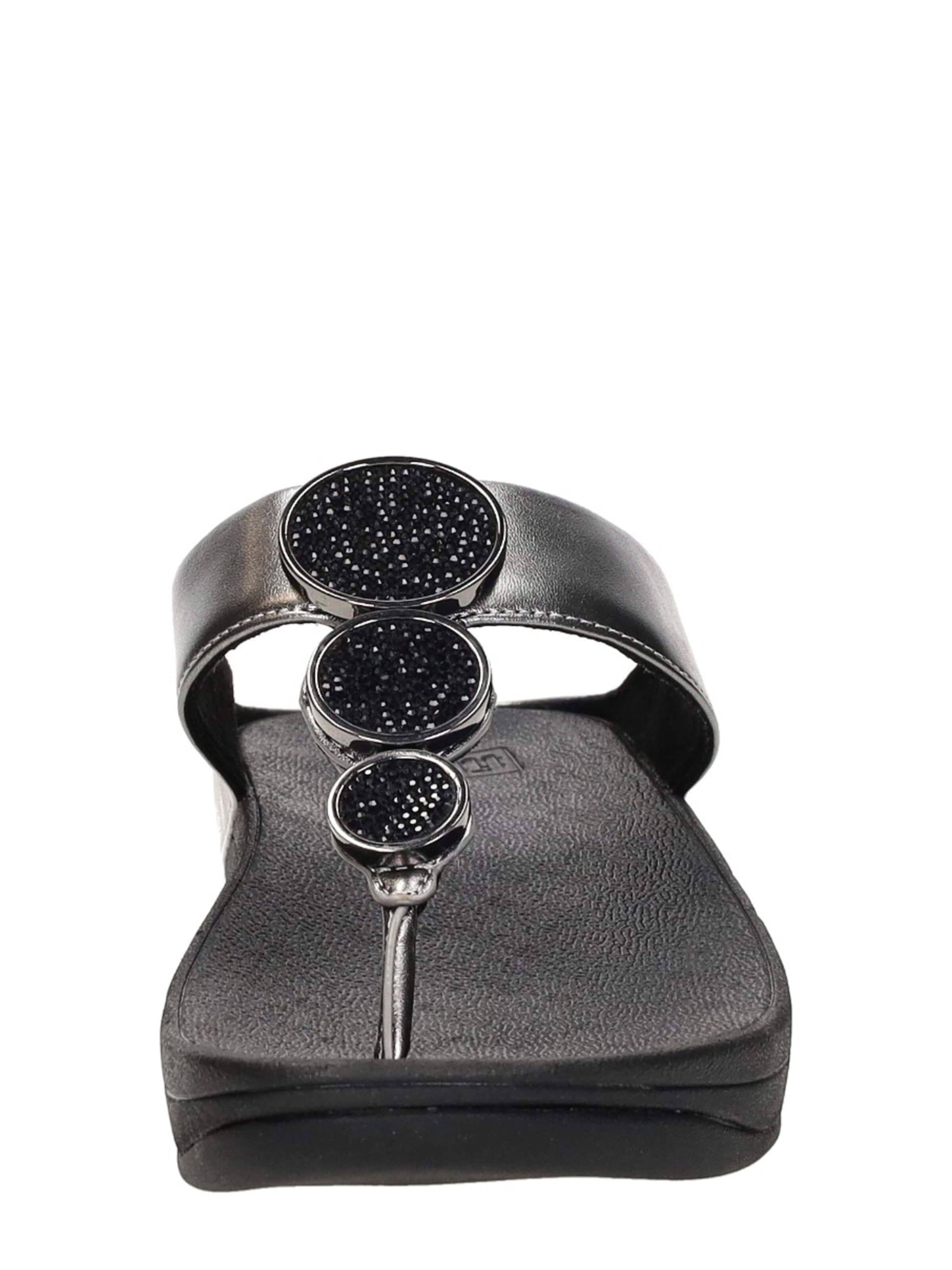 Séparateur d'orteils 'Halo Bead Circle Metallic Toe-Post' FitFlop en argent