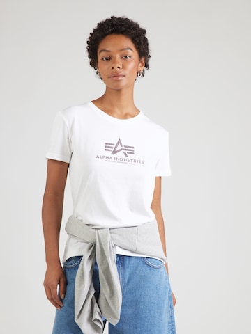 T-shirt ALPHA INDUSTRIES en blanc : devant
