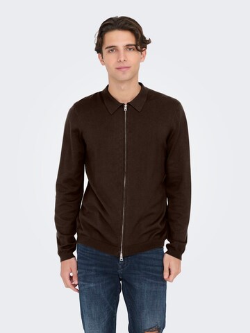 Only & Sons Kofta 'ONSWYLER' i brun: framsida
