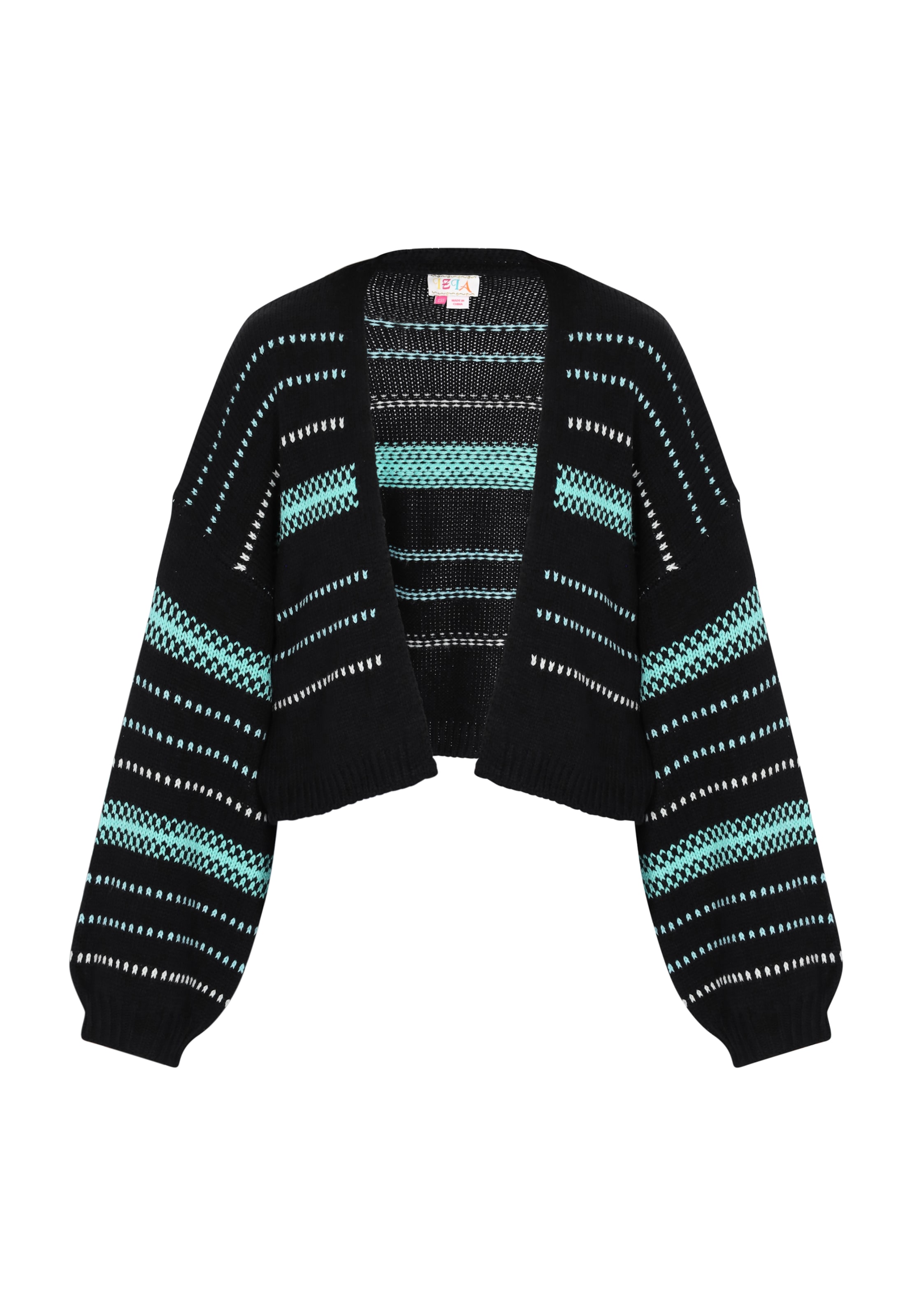 IZIA Πλεκτή ζακέτα σε μαύρο: μπροστά