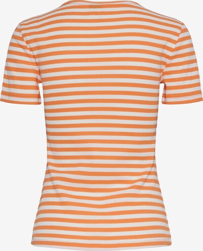 PIECES Shirt 'RUKA' in orange / weiß, Produktansicht