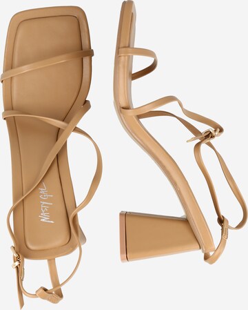 Nasty Gal Strap sandal in Brown