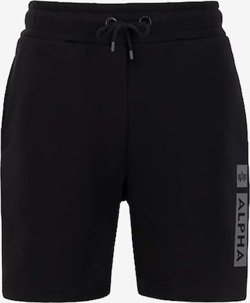 ALPHA INDUSTRIES Pants 'Alpha PP' in Black: front