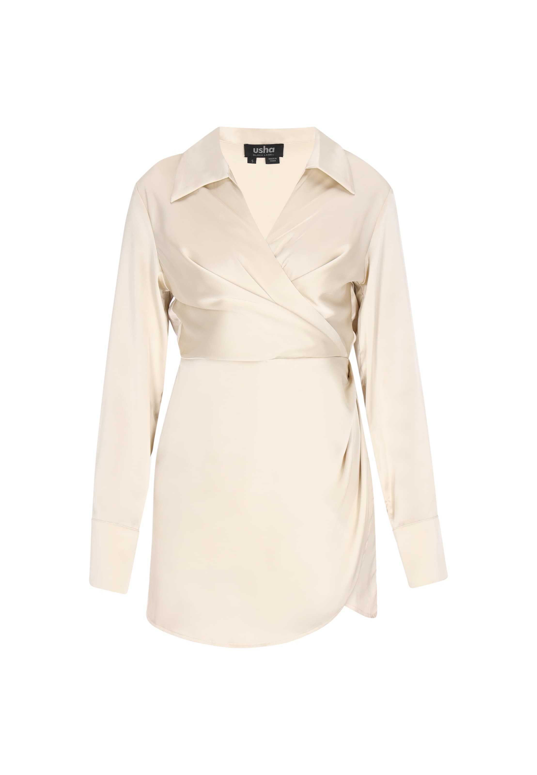 usha BLACK LABEL Avondjurk in Beige: voorkant