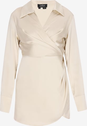 usha BLACK LABEL Avondjurk in Beige: voorkant