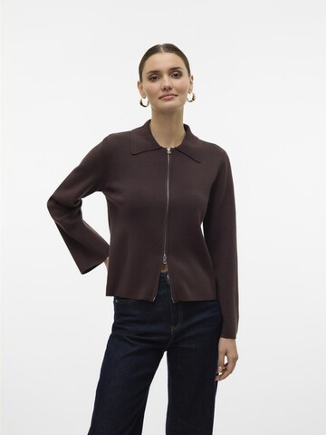 VERO MODA Gebreid vest 'VMHanna' in Bruin