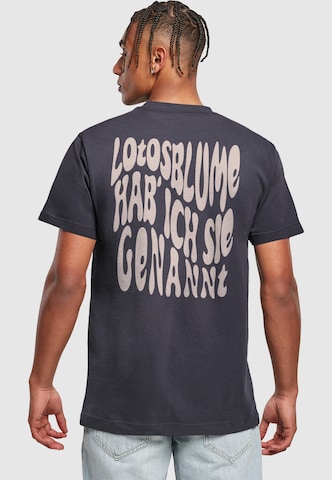 Merchcode T-Shirt 'Die Flippers - Lotosblume' in Blau: Vorderseite
