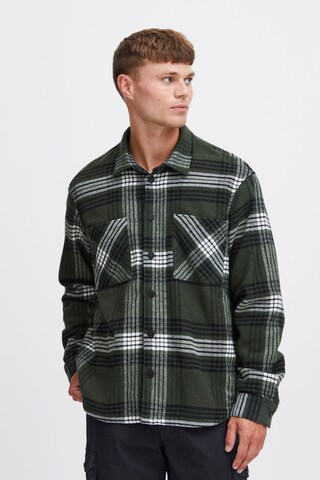 !Solid Slim fit Button Up Shirt 'Aakon' in Green: front