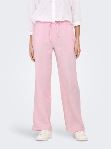 Wide Leg Pantalon 'JDYTheis' JDY en rose : devant