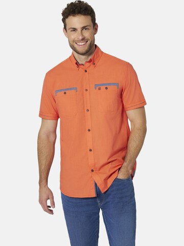 BABISTA Regular fit Button Up Shirt 'Vinclo' in Orange: front