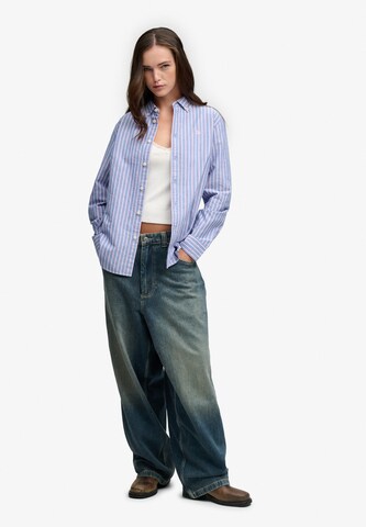 Superdry & Co Blouse 'Oxford' in Blauw